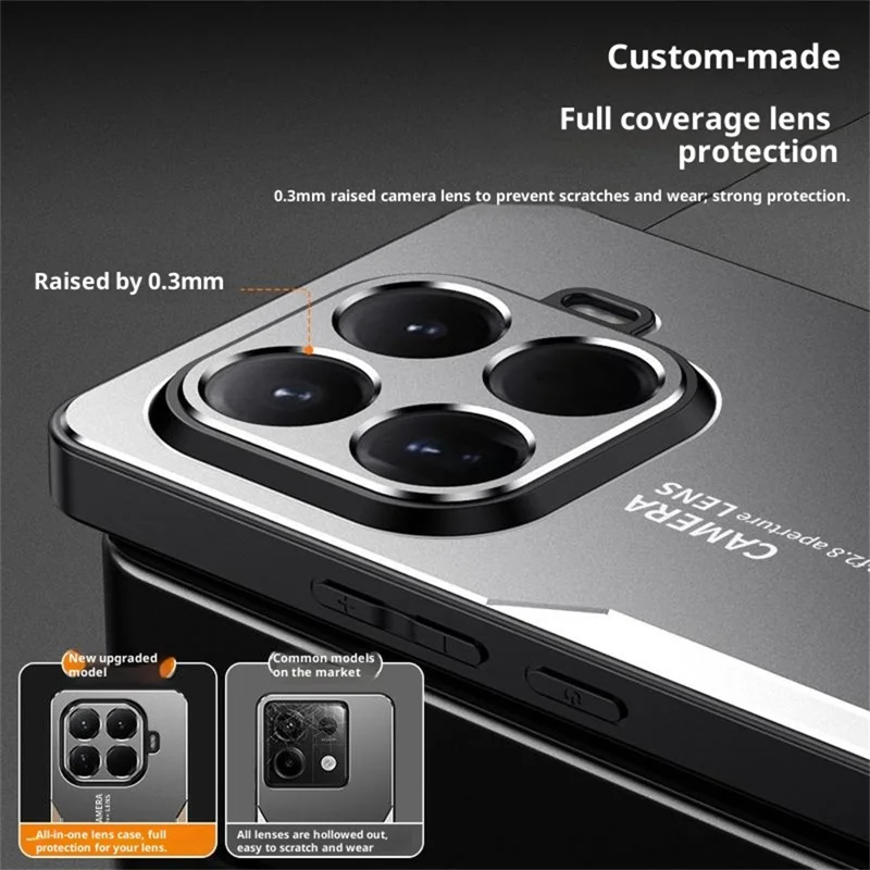 For Xiaomi 15T Pro Phone Case Aluminium Alloy TPU PC Back Cover - Gold