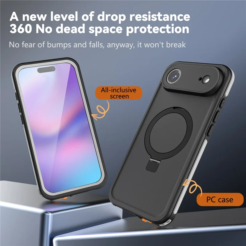 REDPEPPER Wasserdichte Hülle für iPhone Air mit IP68-Zertifizierung, MagSafe-kompatibel, mit Ständer und Rückseite