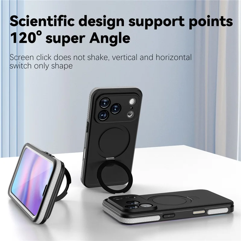 REDPEPPER Für iPhone 17 Pro IP68 Wasserdichte Hülle Kompatibel mit MagSafe Ständer Telefonrückseite