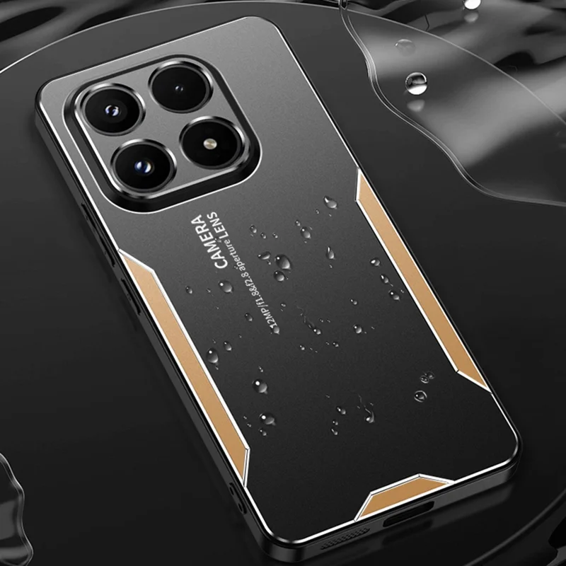 For Xiaomi 17 Phone Case Aluminium Alloy TPU PC Back Cover - Gold