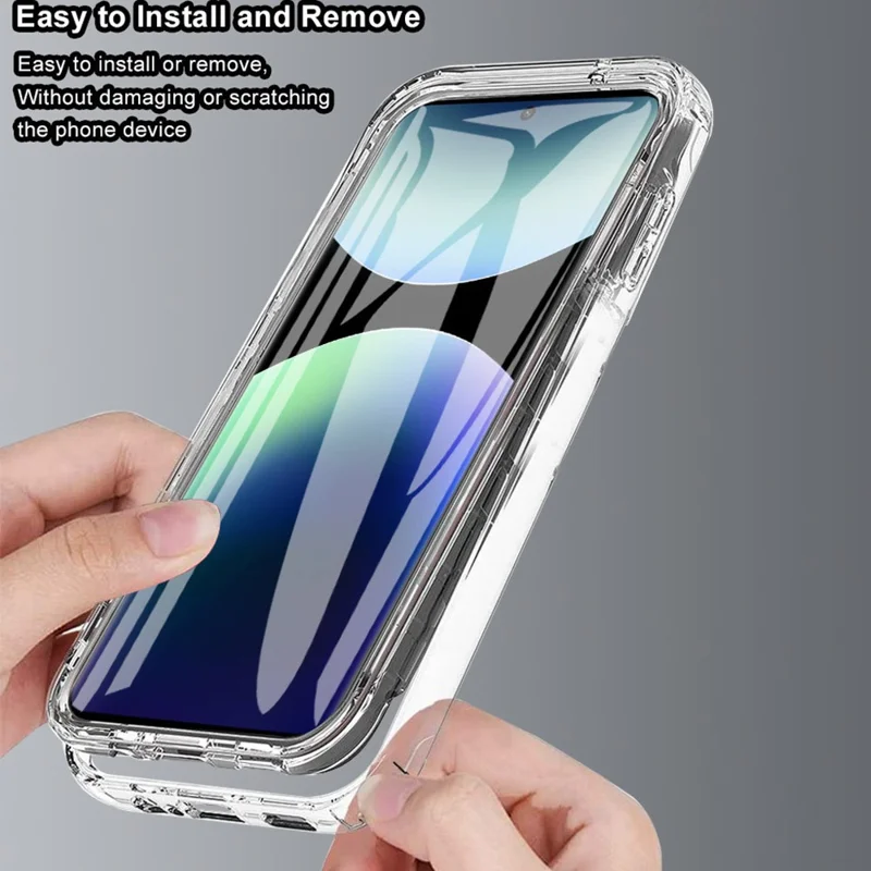 For Xiaomi Redmi Note 14 Pro 4G Phone Case TPU Frame Clear Acrylic Back Cover with PET Film