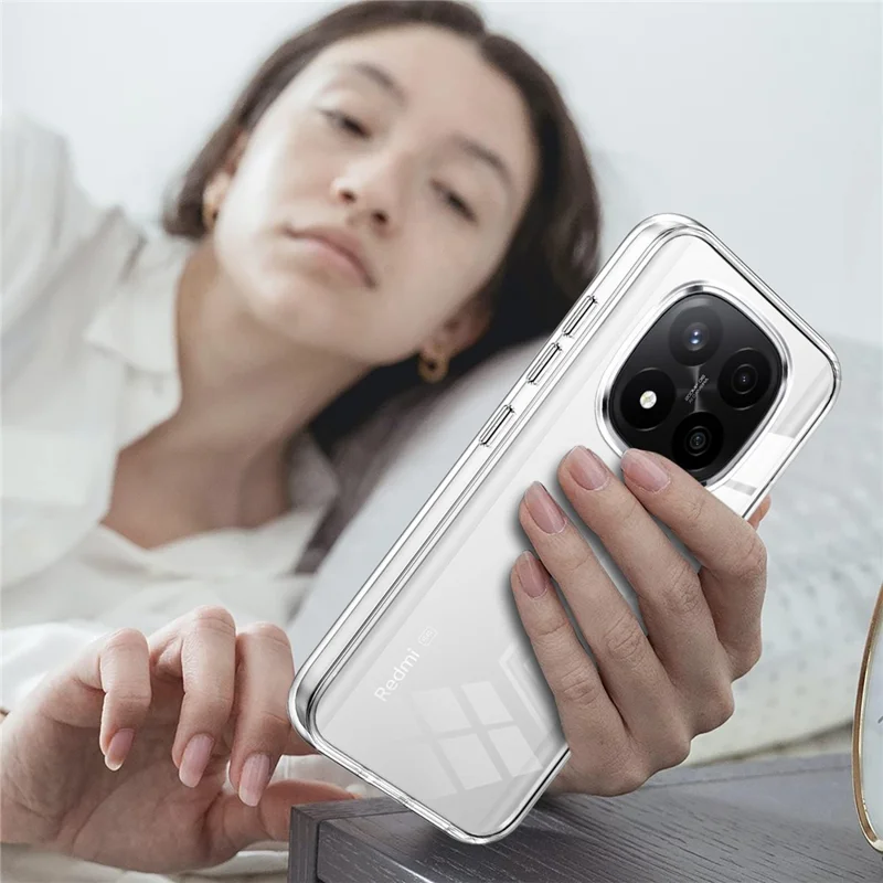 For Xiaomi Redmi Note 14 Pro 4G Phone Case TPU Frame Clear Acrylic Back Cover with PET Film