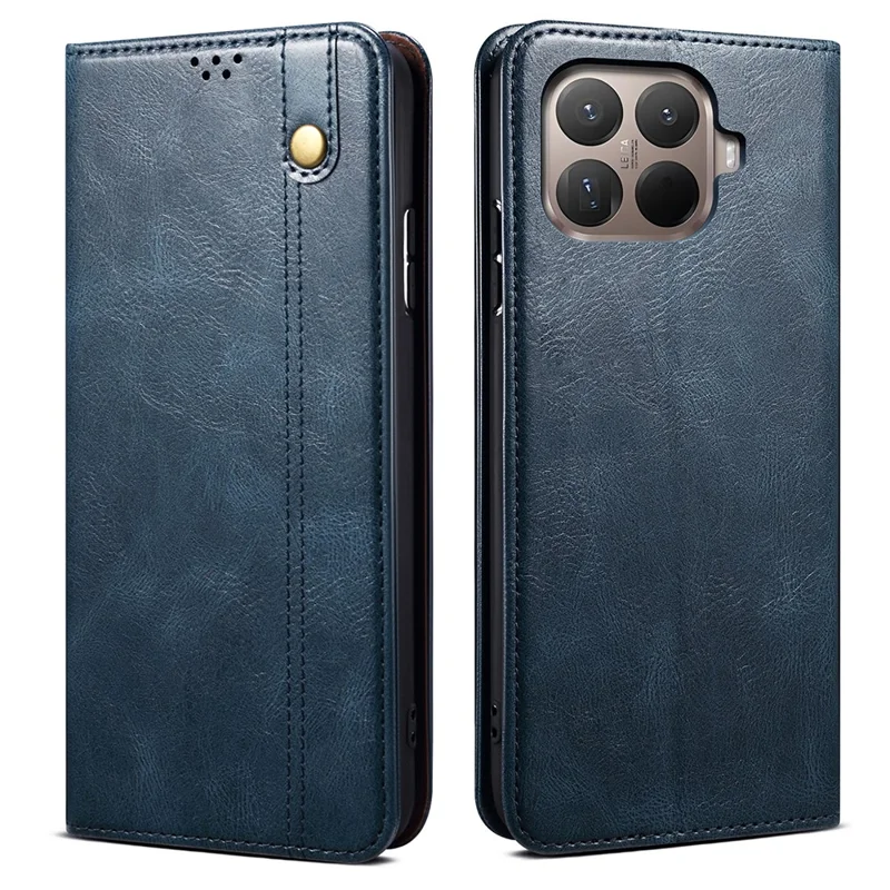 Xiaomi 15T Pro hoesje met portemonnee en standfunctie van imitatie leer met crazy horse structuur - Blauw