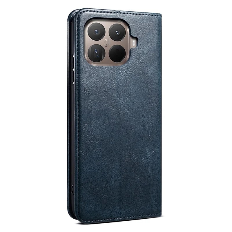 Xiaomi 15T Pro hoesje met portemonnee en standfunctie van imitatie leer met crazy horse structuur - Blauw