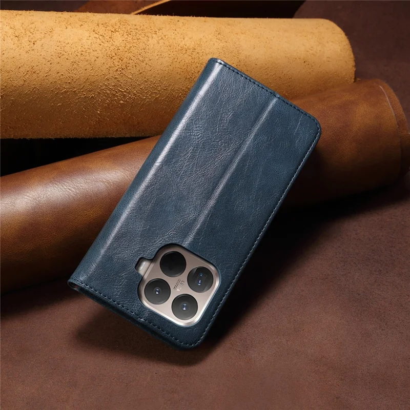 Xiaomi 15T Pro hoesje met portemonnee en standfunctie van imitatie leer met crazy horse structuur - Blauw