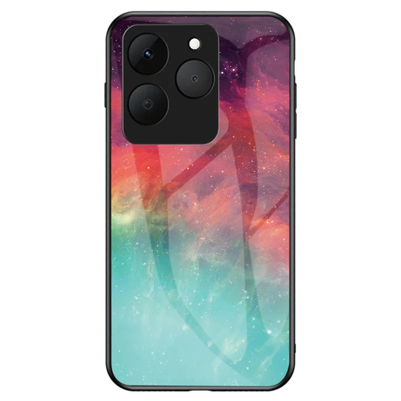 Funda para Realme 15T 5G, patrón de cielo estrellado, cubierta de teléfono de vidrio templado - Color cielo estrellado