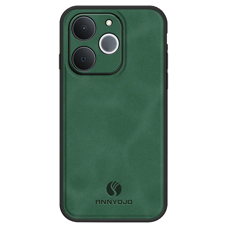 ANNYOJO Para Realme C71 4G / Note 70 4G Capa Couro PU + PC + TPU Anti Queda Capa Traseira do Telefone - Verde