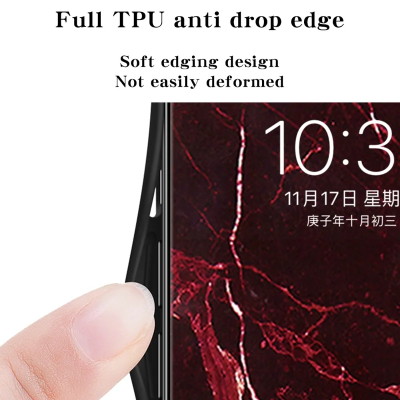 For Realme C71 4G  /  Note 70 4G Case Marble Pattern Tempered Glass + PC + TPU Protective Phone Cover - White Marble