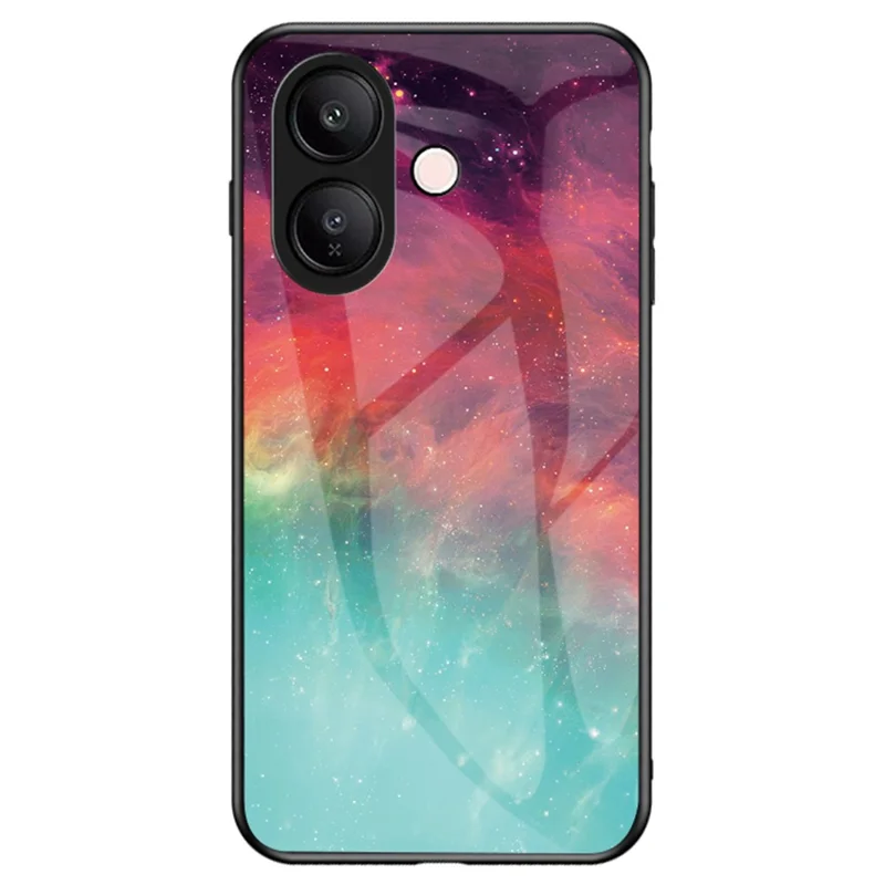 Funda para vivo V60 Lite 5G / 4G, patrón de cielo estrellado, cubierta de teléfono de vidrio templado - Color: cielo estrellado