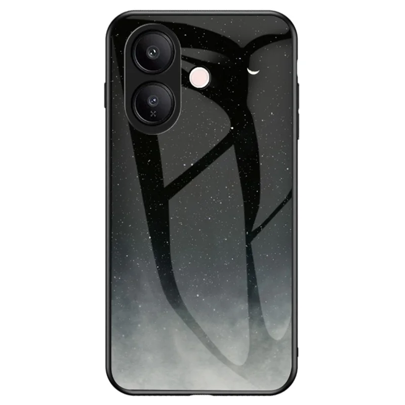 لـ vivo V60 Lite 5G / 4G غطاء هاتف بتصميم سماء الليل المليئة بالنجوم - نمط النجم والهلال
