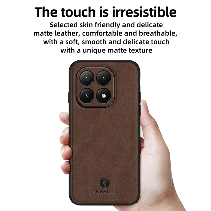 ANNYOJO til Xiaomi 15T hylster i PU-læder + PC + TPU mod fald bagside - Grøn