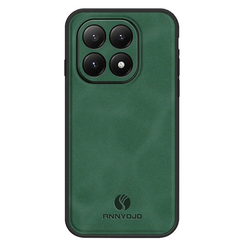 ANNYOJO For Xiaomi 15T Pro Case PU Leather + PC + TPU Anti Drop Phone Back Cover - Green