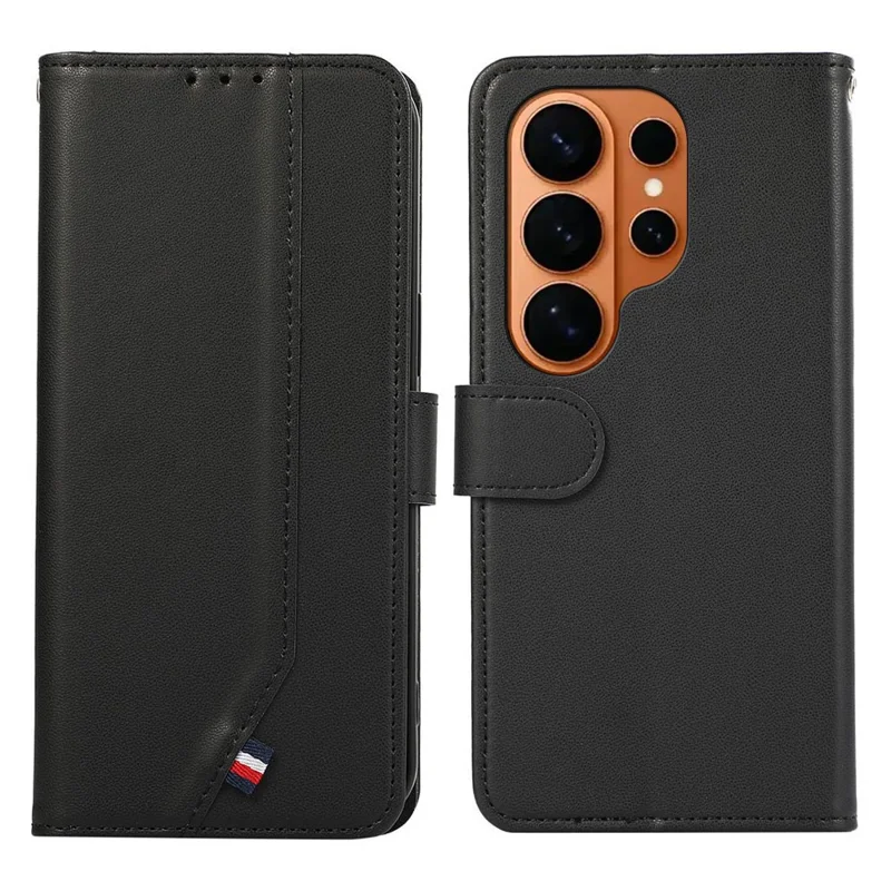 Per Samsung Galaxy S26 Ultra Case RFID Blocking Flip Leather Phone Cover - Nero