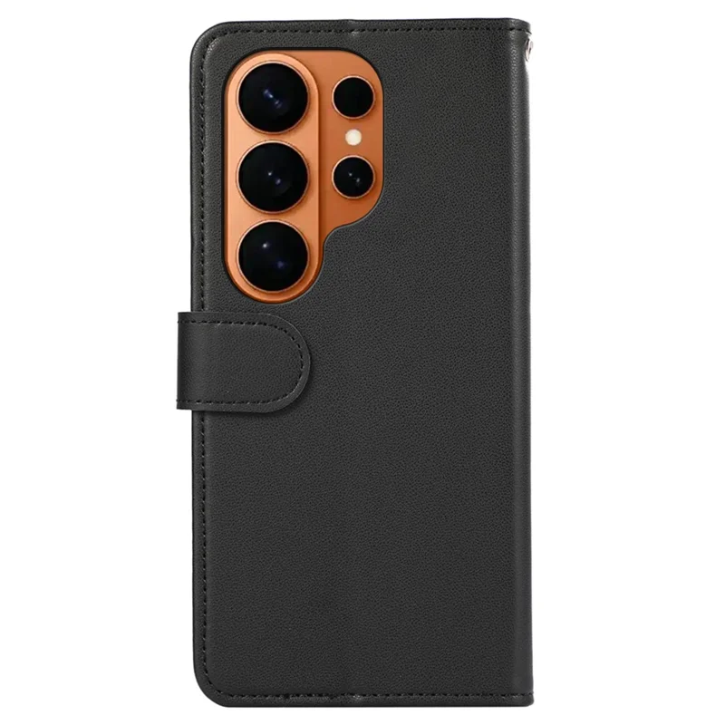 Per Samsung Galaxy S26 Ultra Case RFID Blocking Flip Leather Phone Cover - Nero