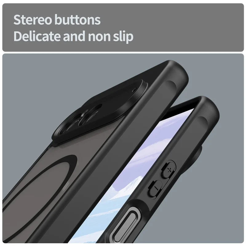 For Sony Xperia 10 VII Magnetic Case Anti Drop PC + TPU Phone Cover - Black