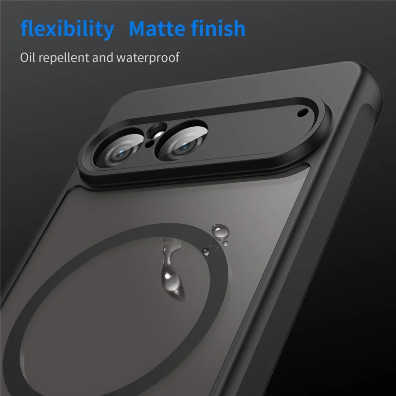 For Sony Xperia 10 VII Magnetic Case Anti Drop PC + TPU Phone Cover - Black