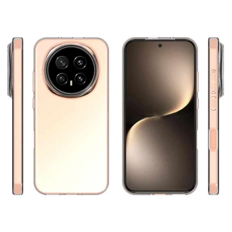 Fodral till Honor Magic8 5G, vattenmärkesresistent TPU, transparent mobilhölje