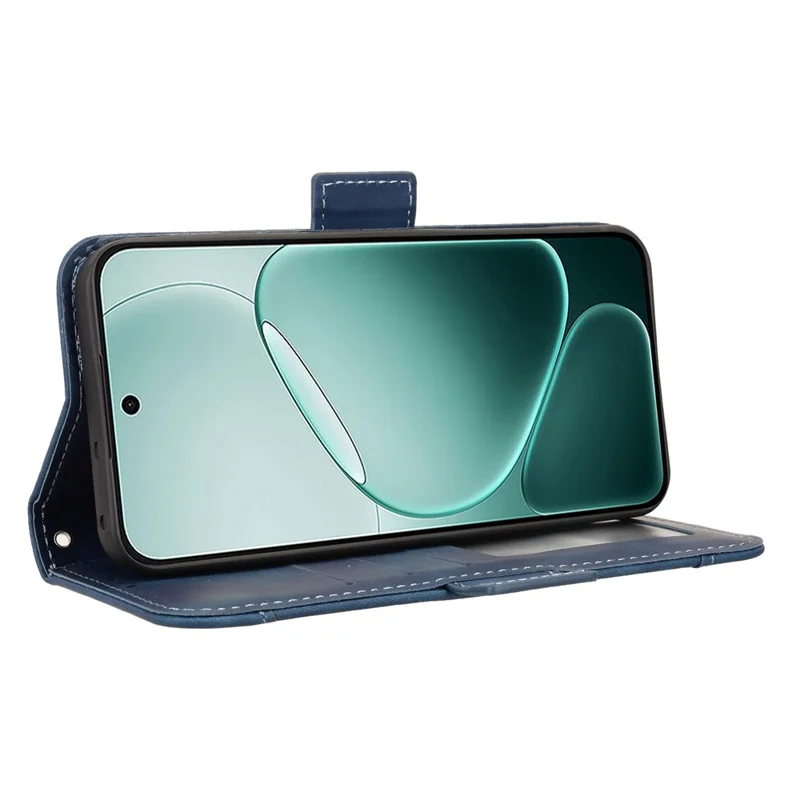 Läderlugg för Oppo A6 Pro 4G / A6 Pro 5G / F31 5G telefonplånbok med flera kortfack - Blå