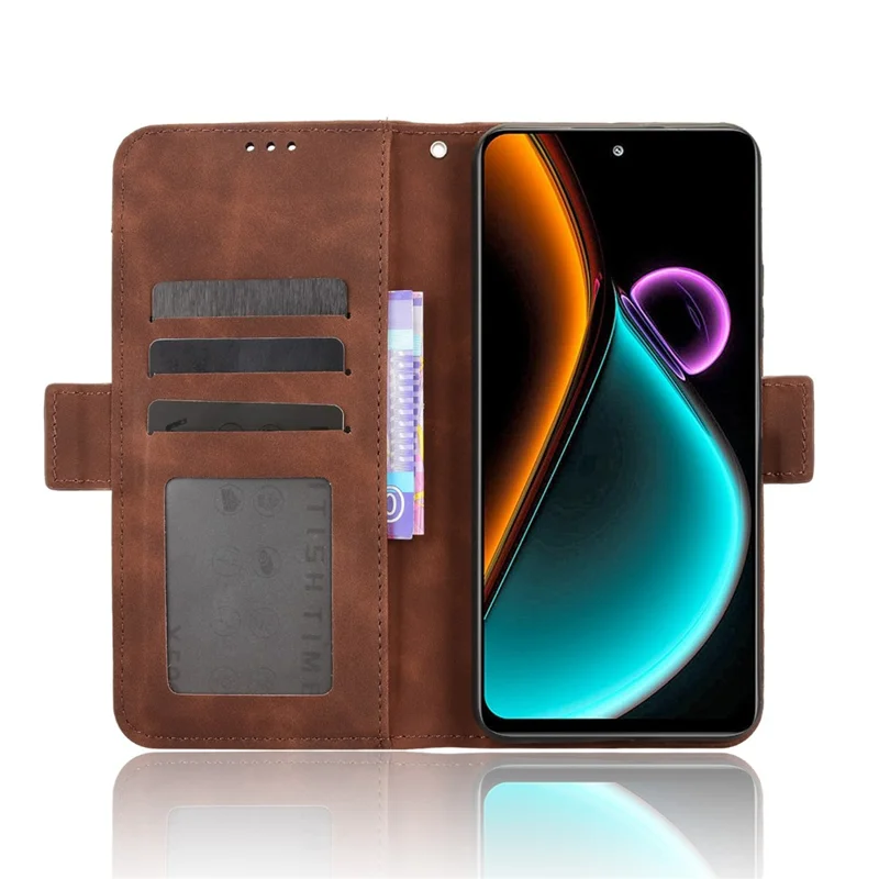 Blackview Color 6 Lederhülle Handyhülle Brieftasche mit mehreren Kartenfächern - Braun