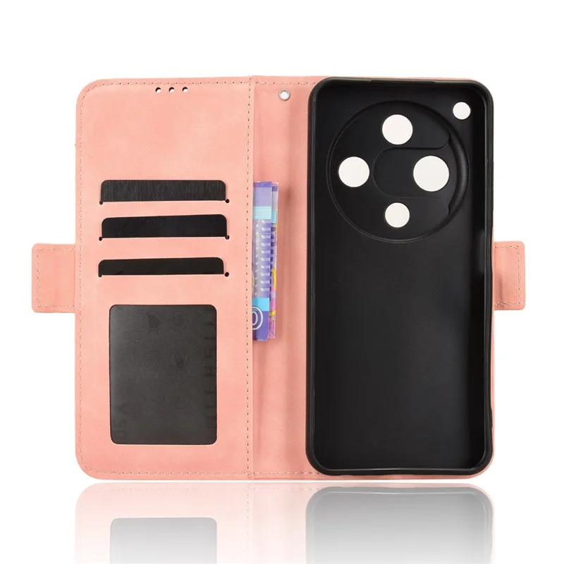 For ZTE nubia Focus 2 5G Leather Case Phone Wallet Cover with Multiple Card Slots - Pink