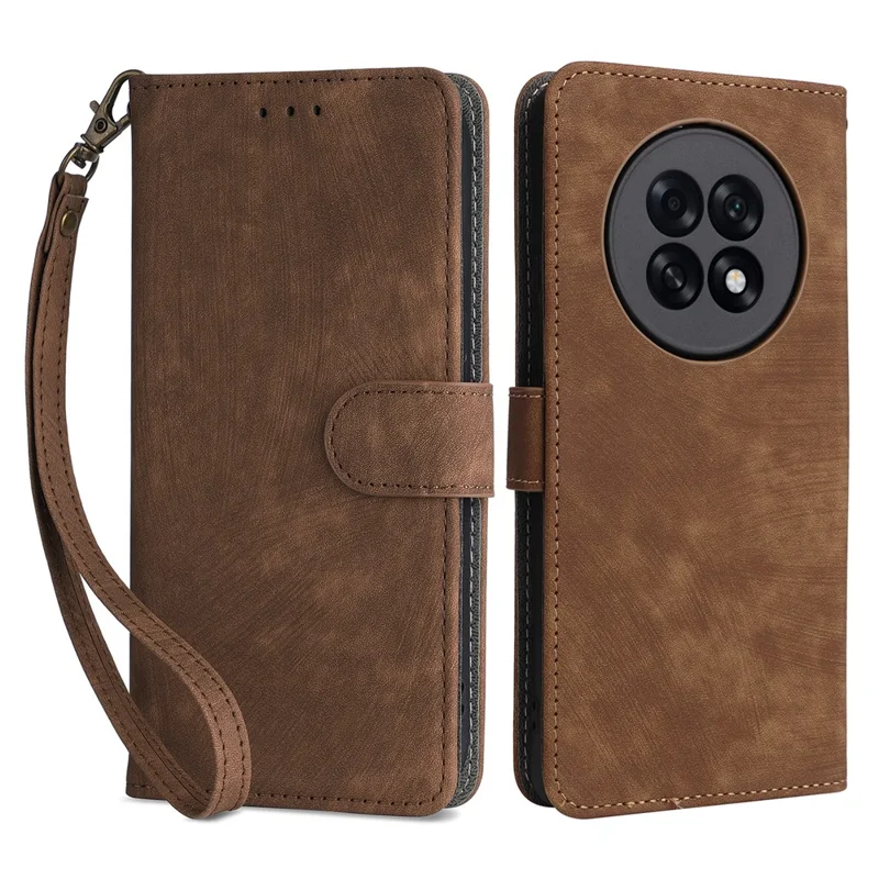 Wallet Case for Oppo A6 GT 5G / A6 Max 5G / F31 Pro+ 5G RFID Blocking PU Leather Phone Cover Stand with Strap - Brown