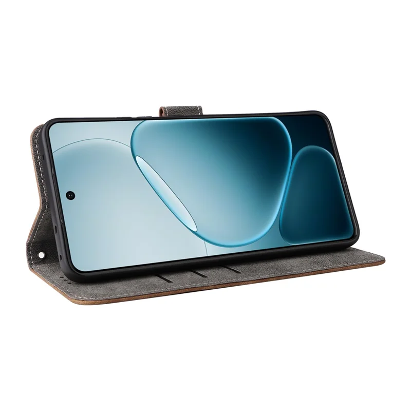 Wallet Case for Oppo A6 GT 5G / A6 Max 5G / F31 Pro+ 5G RFID Blocking PU Leather Phone Cover Stand with Strap - Brown