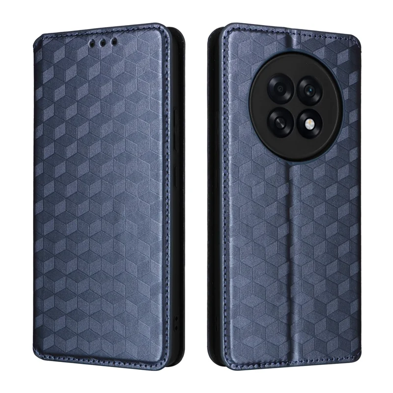 Leather Case for Oppo A6 GT 5G / A6 Max 5G / F31 Pro+ 5G Wallet Rhombus Imprinted Phone Cover - Blue