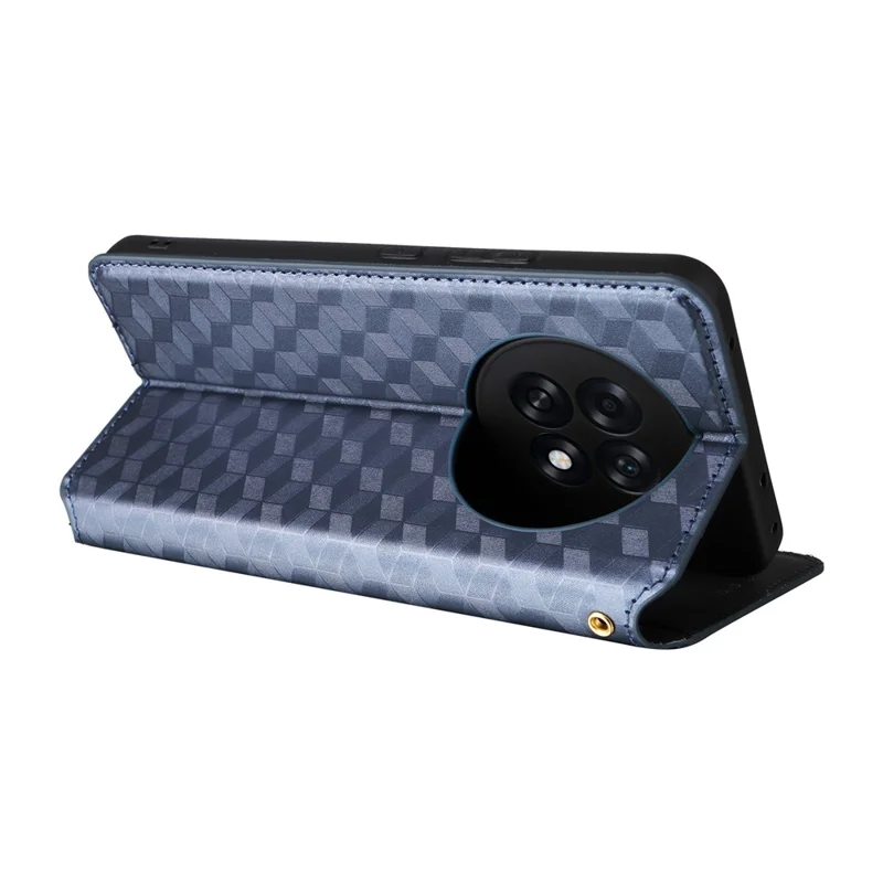 Leather Case for Oppo A6 GT 5G / A6 Max 5G / F31 Pro+ 5G Wallet Rhombus Imprinted Phone Cover - Blue