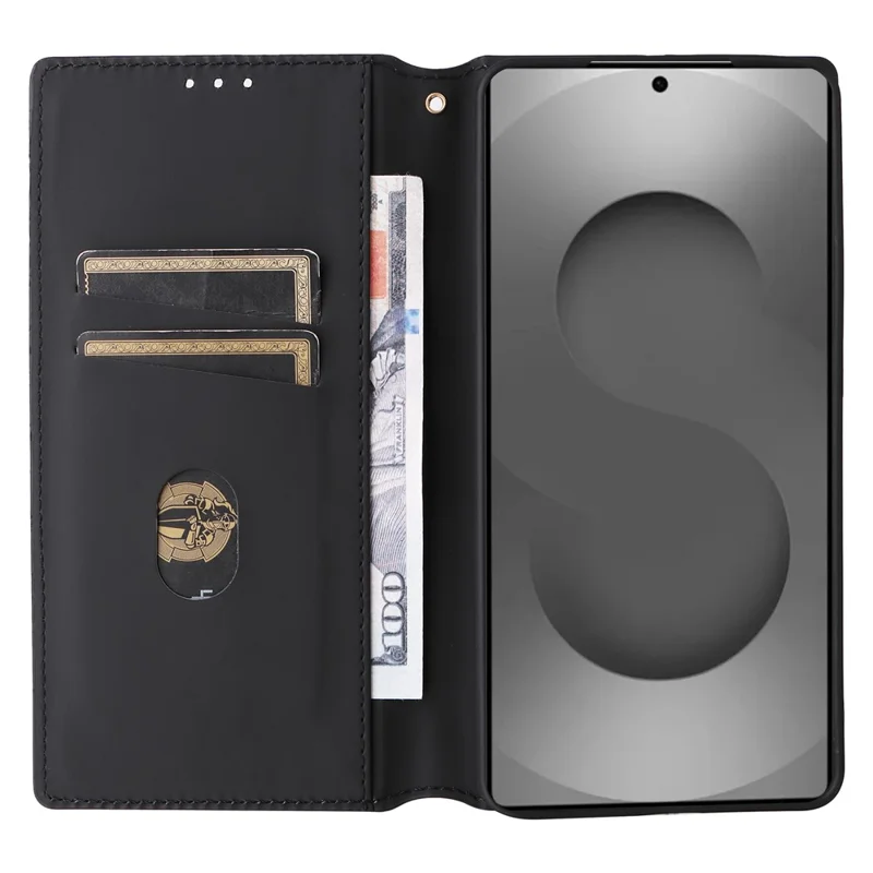 Samsung Galaxy S26 Ultra Hoesje Portemonnee Ruitstructuur Leer Telefoonhoes - Zilver