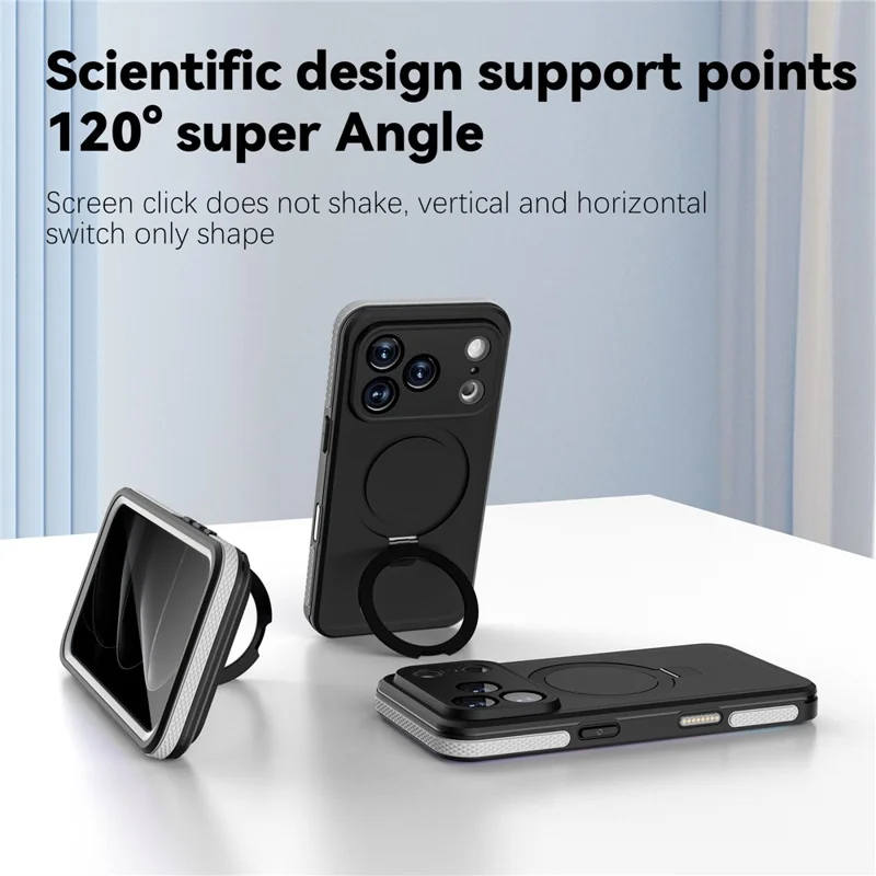 REDPEPPER Obudowa na iPhone'a 17 Pro Max z funkcją wodoodporności IP68, kompatybilna z MagSafe, z uchwytem do telefonu z podpórką