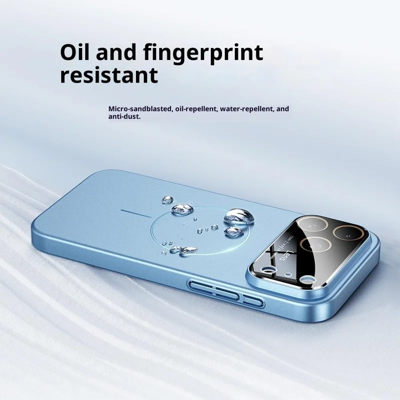 For iPhone 17 Pro Max Case Rubberized Skin Touch Magnetic PC Phone Cover Compatible with MagSafe - Titanium