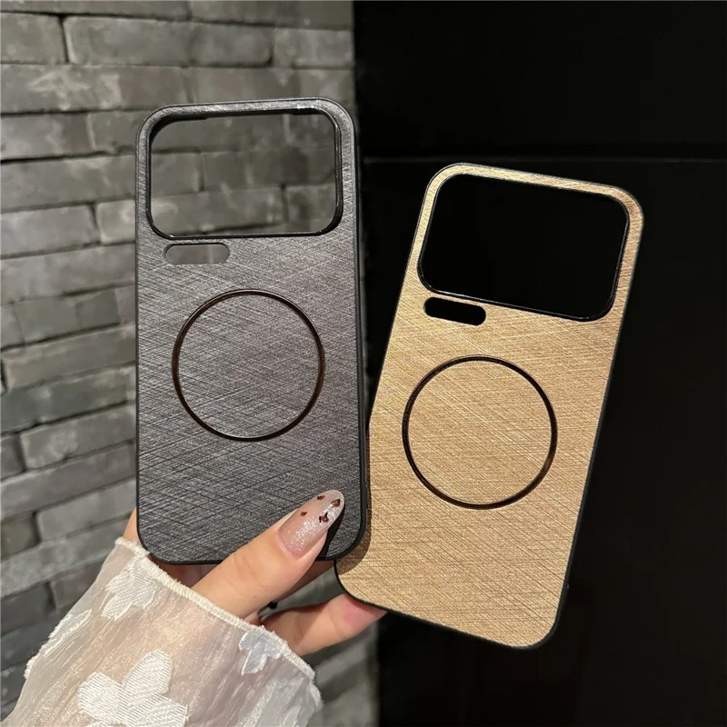 Custodia Xiaomi 17 Pro compatibile con MagSafe Texture Seta PC + Copertura Telefonica TPU - Blu Cielo