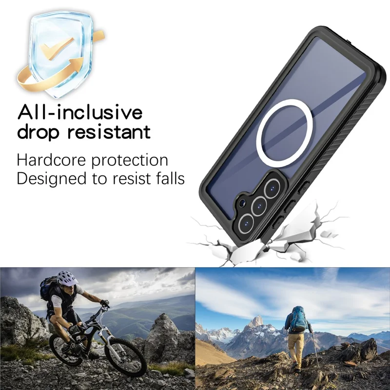 REDPEPPER FS Series For Samsung Galaxy S25 FE Waterproof Magnetic Case PC TPU PET Clear Phone Cover