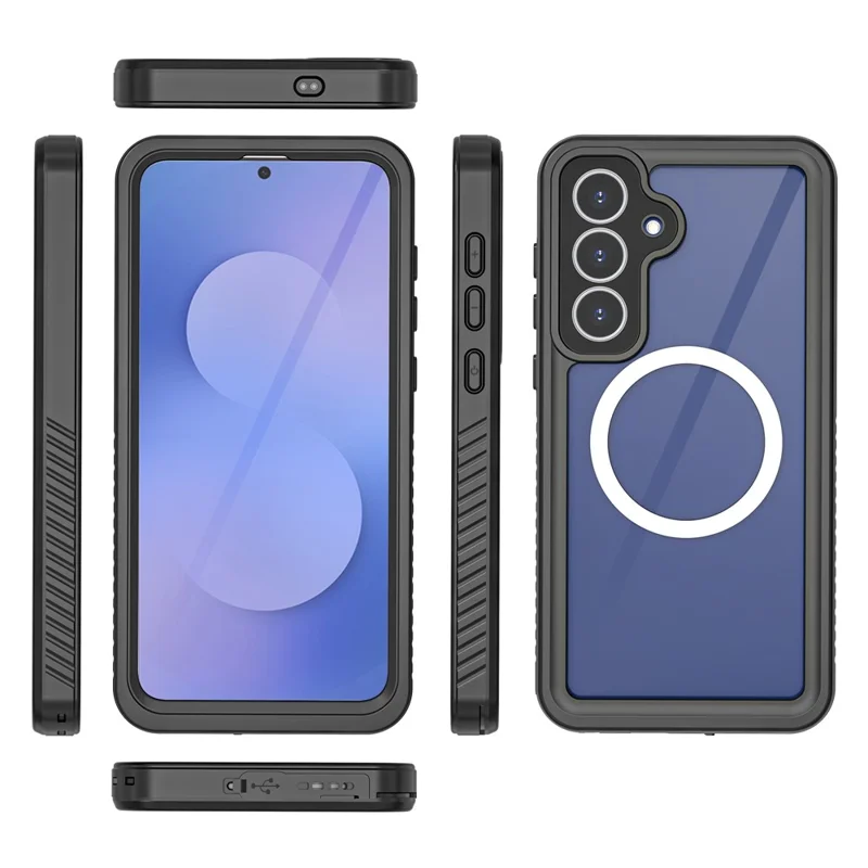 REDPEPPER FS Series For Samsung Galaxy S25 FE Waterproof Magnetic Case PC TPU PET Clear Phone Cover