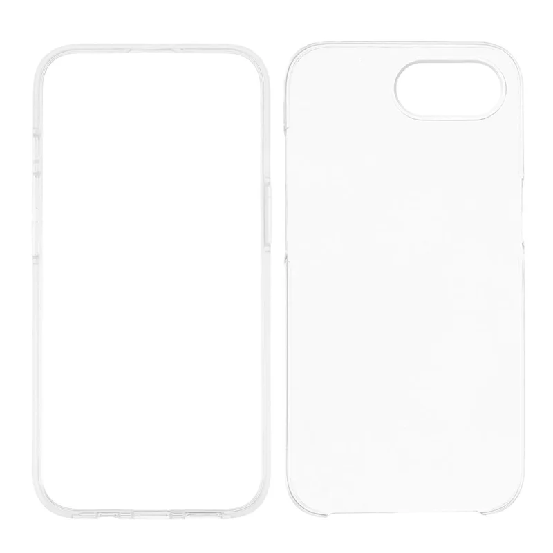 For iPhone 16e Phone Case TPU Frame Clear Acrylic Back Cover with PET Film