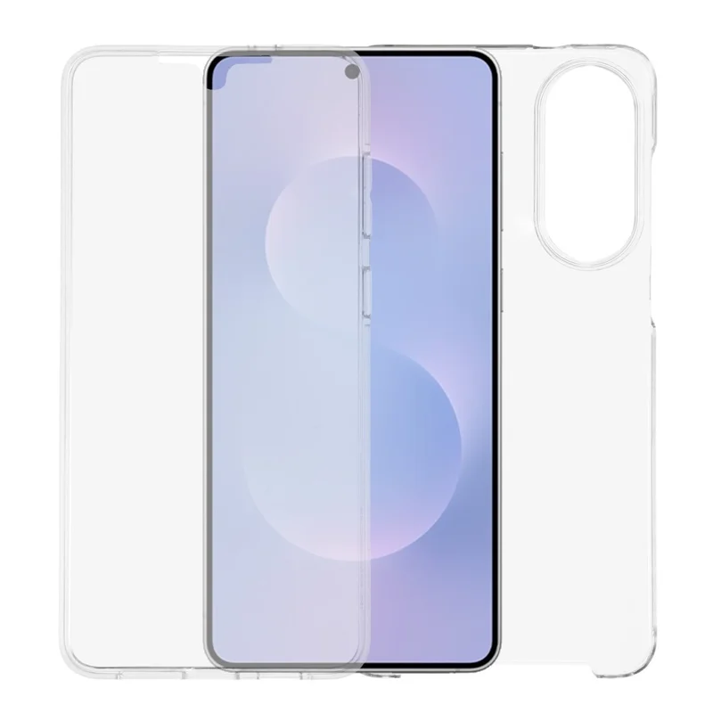 For Samsung Galaxy S25 Edge Phone Case TPU Frame Clear Acrylic Back Cover with PET Film
