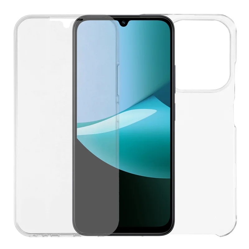 Phone Case For Xiaomi Redmi 15C 4G (EU) (173mm)  /  15C 5G (EU) (173mm)  /  Poco C85 4G (173mm) TPU Frame Clear Acrylic Back Cover with PET Film