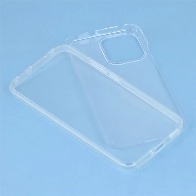 Capa de Telefone para Oppo Reno14 F 5G - Estrutura de TPU, Parte Traseira de Acrílico Transparente com Película de PET