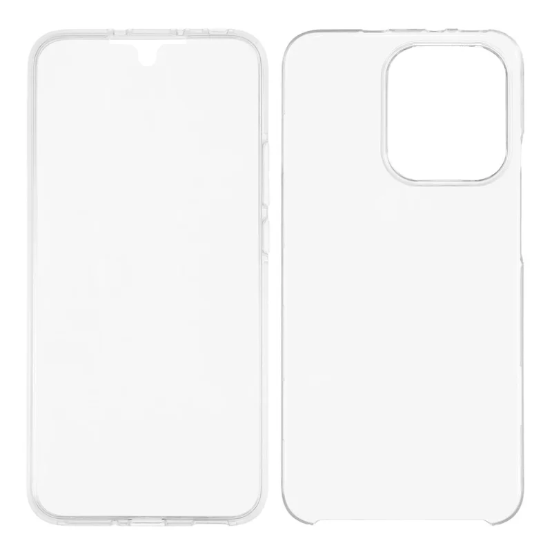 For Oppo Reno14 5G (Global) Phone Case TPU Frame Clear Acrylic Back Cover with PET Film