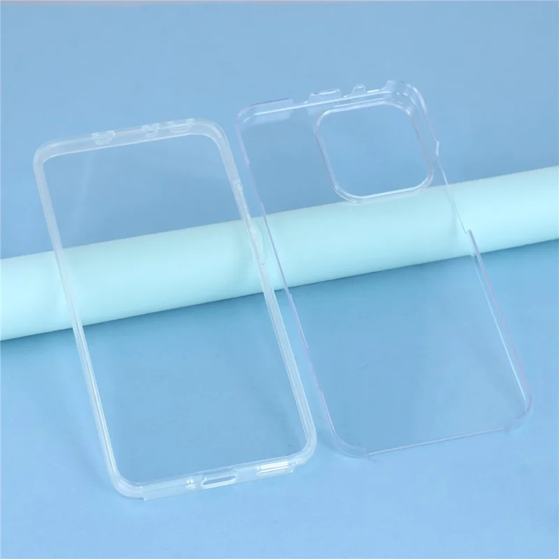 For Oppo Reno14 5G (Global) Phone Case TPU Frame Clear Acrylic Back Cover with PET Film