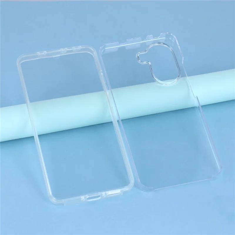 Telefoonhoesje voor Xiaomi Poco X7 Pro 5G / Redmi Turbo 4 5G TPU-frame transparante acrylback met PET-folie