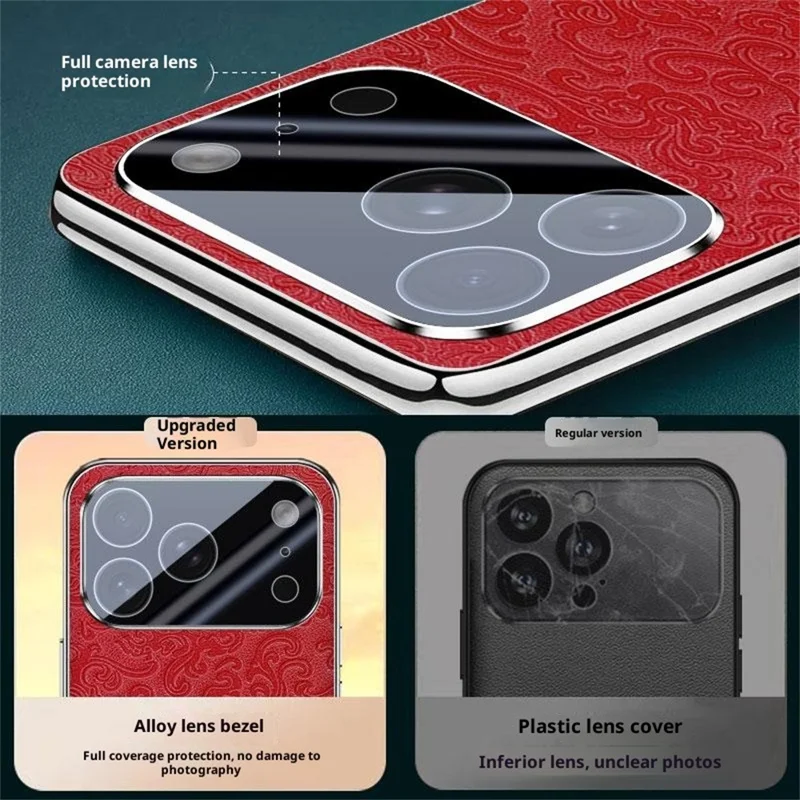 For iPhone 17 Pro Max Case Loong Pattern Electroplated PC + TPU Shockproof Phone Cover - Black