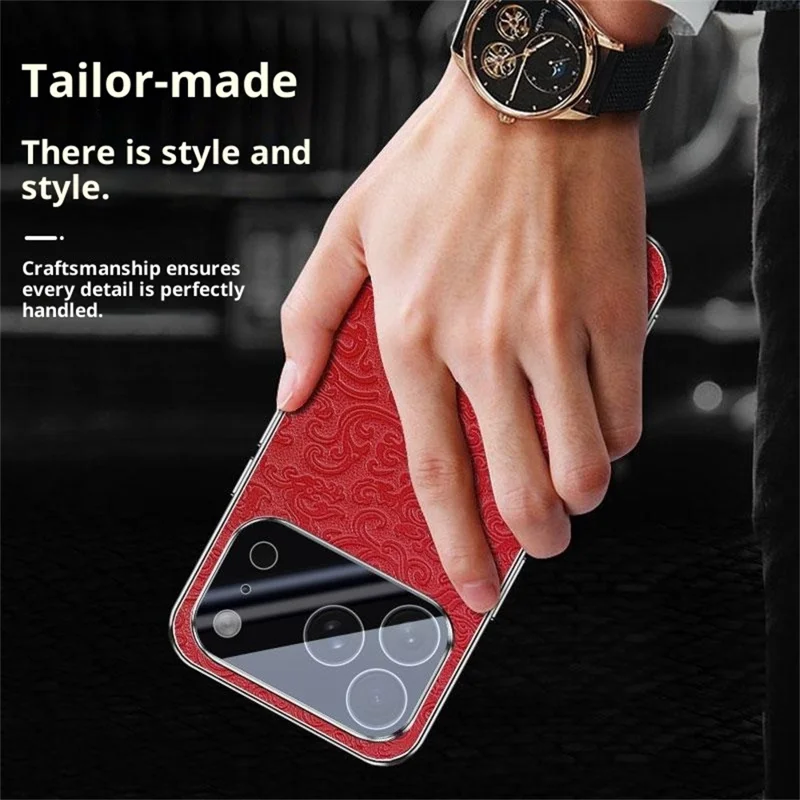 For iPhone 17 Pro Max Case Loong Pattern Electroplated PC + TPU Shockproof Phone Cover - Black