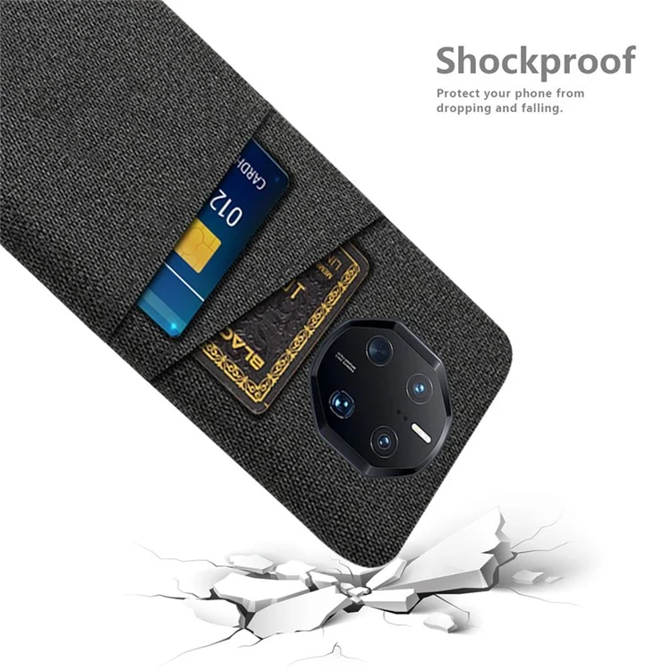 Para Huawei Mate 50 RS Porsche Design 4G Provo de Textura de Textura de Textura de Textura de Textura de Textura PC PC Protective Back Cover - Preto
