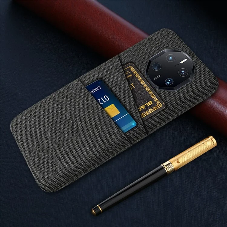Para Huawei Mate 50 RS Porsche Design 4G Provo de Textura de Textura de Textura de Textura de Textura de Textura PC PC Protective Back Cover - Preto