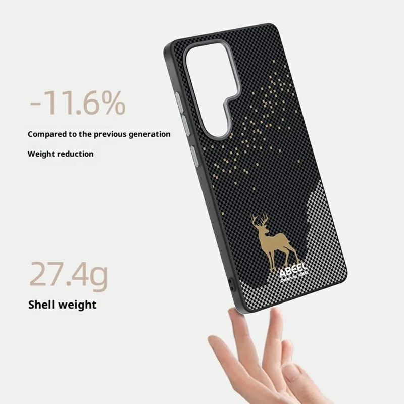 ABEEL For Samsung Galaxy S24 Ultra Magnetic Case Ultra Slim PC TPU Phone Back Cover - Deer