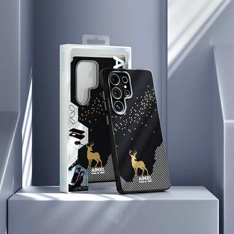 ABEEL For Samsung Galaxy S24 Ultra Magnetic Case Ultra Slim PC TPU Phone Back Cover - Deer