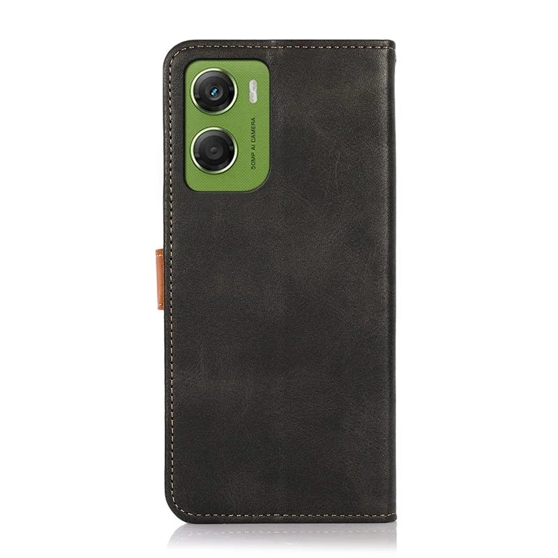 KHAZNEH Für Motorola Moto G06 4G Geldbörse Handyhülle Stand Leder Flip Cover - Schwarz