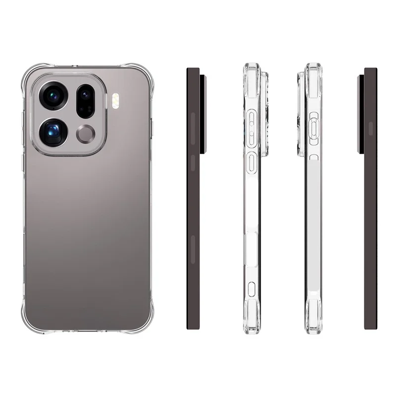 Custodia per telefono cellulare Oppo Find X9 Pro 5G in TPU, non scivolosa, trasparente