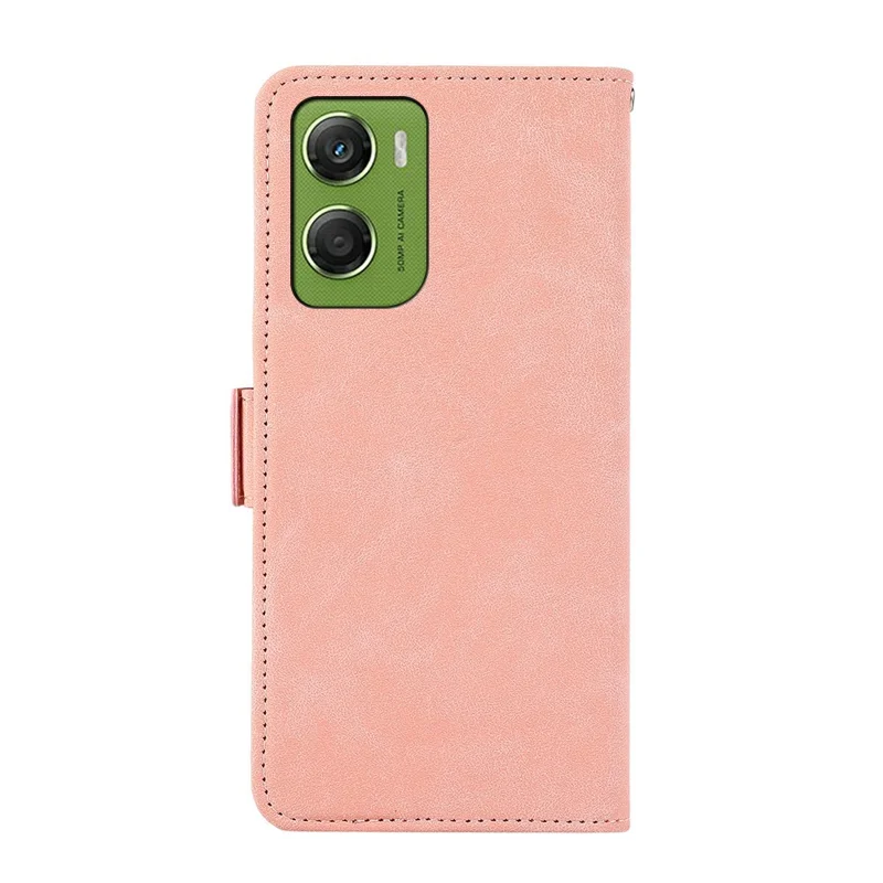 ABEEL For Motorola Moto G06 Power 4G / G06 4G Case PU Leather Folio Stand View RFID Blocking Phone Cover - Pink